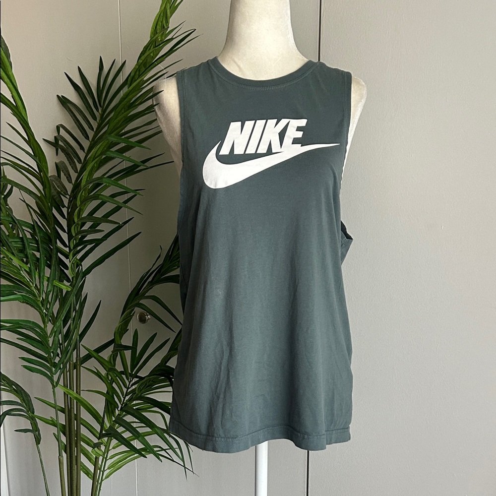Nike Women's Dark Teal Gray Tank Top M